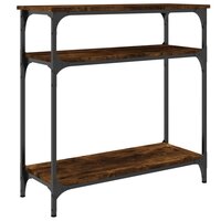 Wandtafel 75x29x75 cm bewerkt hout gerookt eikenkleurig 6