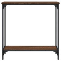 Wandtafel 75x30,5x75 cm bewerkt hout bruin eikenkleur 4