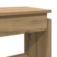 Wandtafel 80x30x80 cm bewerkt hout artisanaal eikenkleurig 7