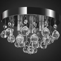 Plafondlamp kroonluchterontwerp kristal chroom 2