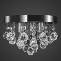 Plafondlamp kroonluchterontwerp kristal chroom 4