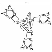 Plafondlamp met glazen tulpvormige kappen 3xE14 transparant 9