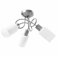 Plafondlamp met keramieke cilindervormige kappen 3xE14 wit 2