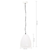 Hanglamp industrieel rond 25 W E27 32 cm wit 9
