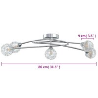 Plafondlamp met gaasdraadkapjes 5xG9 6