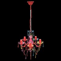 Flerfarget Lysekrone 5 P&aelig;rer 2