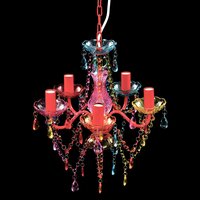 Flerfarget Lysekrone 5 P&aelig;rer 4