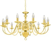 Kroonluchter 12xE14 goudkleurig 2