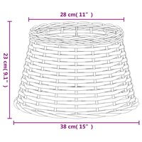 Lampenkap &Oslash;38x23 cm wicker wit 6