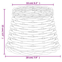 Lampenkap &Oslash;20x15 cm wicker bruin 6