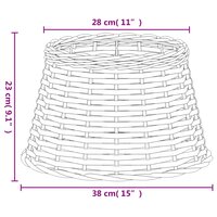 Lampenkap &Oslash;38x23 cm wicker bruin 6