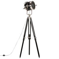 Vloerlamp driepoot 171 cm massief mangohout zwart 2