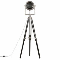 Vloerlamp driepoot 171 cm massief mangohout zwart 3