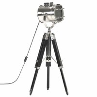 Vloerlamp driepoot 69 cm massief mangohout zwart 2