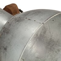 Vloerlampen 3 st E27 massief mangohout zilverkleurig 8