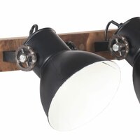 Wandlamp industrieel E27 90x25 cm zwart 5