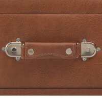 Bank met lades 80 cm kunstleer bruin  7