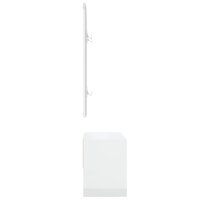 Garderobe set bewerkt hout hoogglans wit 7