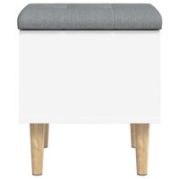 Opbergbankje 42x42x46 cm bewerkt hout wit 5