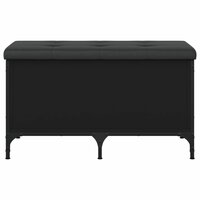 Opbergbankje 82x42x45 cm bewerkt hout zwart 4