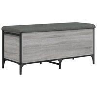 Opbergbankje 102x42x45 cm bewerkt hout grijs sonoma eikenkleur 2