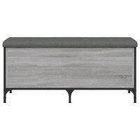 Opbergbankje 102x42x45 cm bewerkt hout grijs sonoma eikenkleur 4