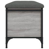 Opbergbankje 102x42x45 cm bewerkt hout grijs sonoma eikenkleur 6