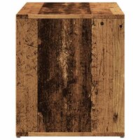 Halbankje 80x40x45 cm bewerkt hout oud houtkleurig 5
