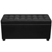 Opberghocker kunstleer zwart 4