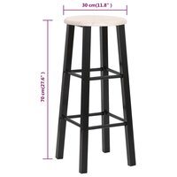 Barkrukken 2 st MDF zwart   7