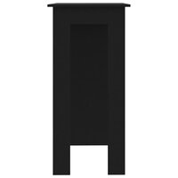 Bartafel met schap 102x50x103,5 cm bewerkt hout zwart 4