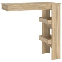 Bartafel wandgemonteerd 102x45x103,5 cm bewerkt hout eikenkleur 2