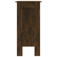 Bartafel met schap 102x50x103,5 cm bewerkt hout gerookt eiken 4