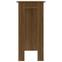 Bartafel met schap 102x50x103,5 cm bewerkt hout bruin eiken 4