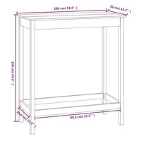 Bartafel 100x50x110 cm massief grenenhout 8