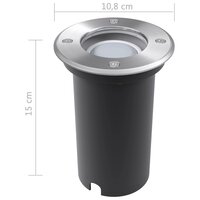 LED-Grondspots buiten 3 stuks rond 8