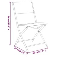 Tuinstoelen inklapbaar 2 st staal en textileen zwart 9