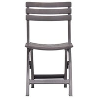 Tuinstoelen inklapbaar 2 st kunststof mokka 3