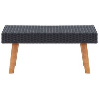 Tuintafel poly rattan zwart 2
