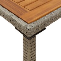 Tuintafel met acaciahouten blad 115x54x74 cm poly rattan grijs 8