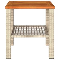 Tuintafel 40x40x42 cm poly rattan en acaciahout beige 5