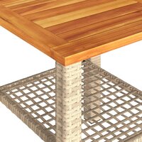 Tuintafel 40x40x42 cm poly rattan en acaciahout beige 8