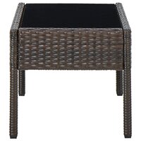 Tuintafel 75x40x37 cm poly rattan bruin 3