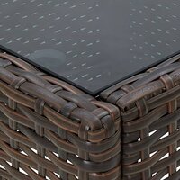 Tuintafel 75x40x37 cm poly rattan bruin 4