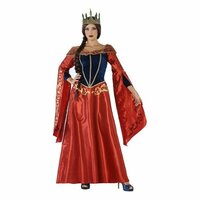 Kostuums voor Volwassenen 113916 Rood Marineblauw Middeleeuwse Koningin - Maat: M/L - Maat: M/L 3