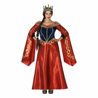 Kostuums voor Volwassenen 113916 Rood Marineblauw Middeleeuwse Koningin - Maat: M/L - Maat: M/L 5