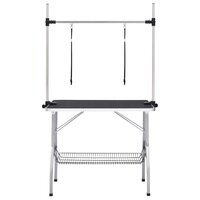 Hondentrimtafel verstelbaar met 2 lussen en opbergschap 3