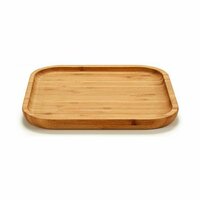 Snackdienblad Vierkant Bruin Bamboe 20 x 1,5 x 20 cm (12 Stuks) 2