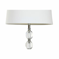 Vloerlamp Home ESPRIT Wit Zilverkleurig 50 W 220 V 35 x 35 x 150 cm (3 Onderdelen) 3