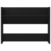 Wandschoenenkast 80x18x60 cm bewerkt hout zwart 4